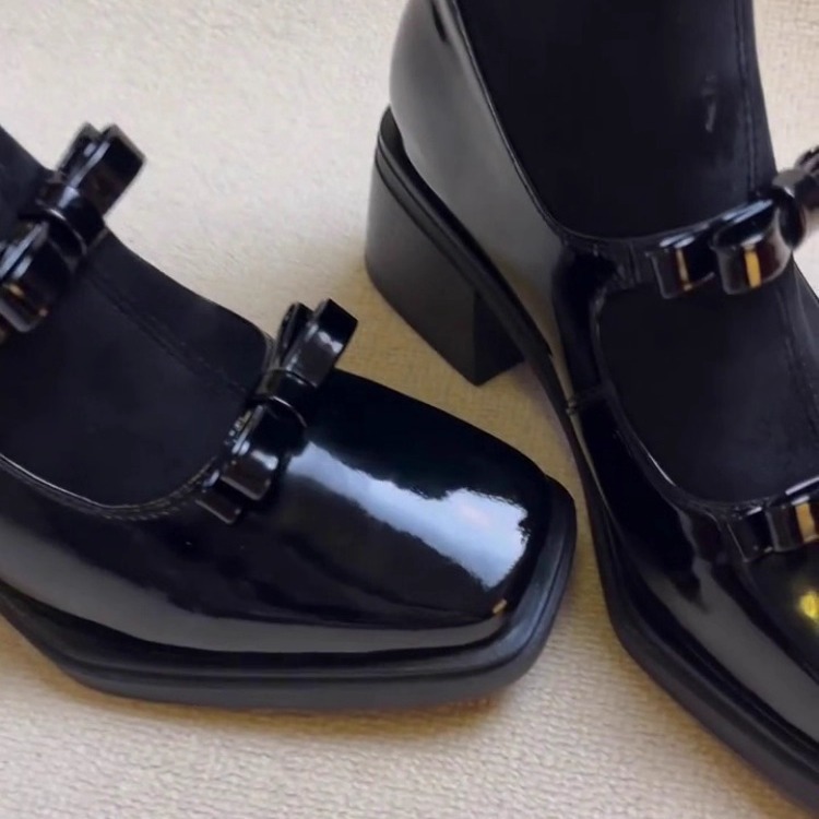 Sheepskin Version ~ Small Fragrant Bow Elastic Slim Boots 2025 New Versatile Black Back Zipper Thick Heel Short Boots