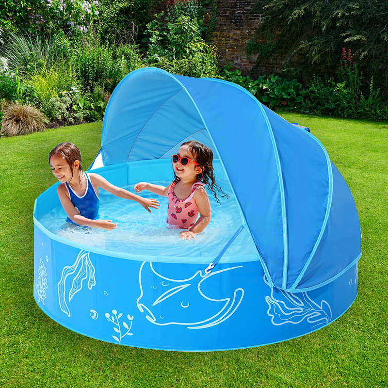 Pet Bath Tub, Portable Dog Swimming Pool for Large and Small Size Dogss, Foldableable Sunshade Bath Pool