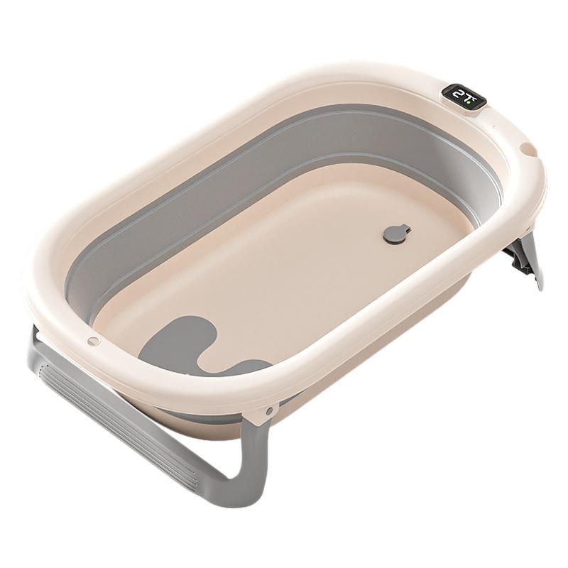 Household Intelligent Constant Temperature Large Capacity Baby Folding Bathtub Children's Sitting Baby Bathing Extra Large Widened Bathtub