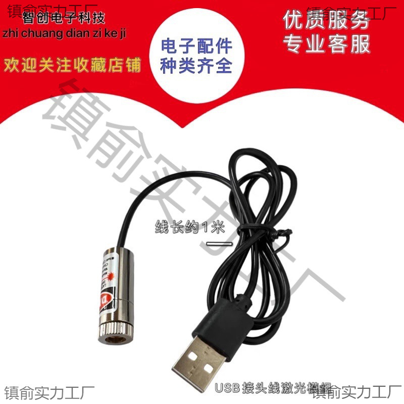 USB разъем лазерный модуль 12mm 5mw красная лазерная голова 650nm промышленная позиционирующая лазерная лампа регулируемый фокус