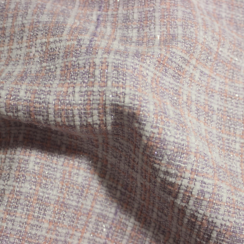 Factory spot glitter silver silk small fragrant wind chenille solid color fabric small suit fashion children's clothing suit fabric