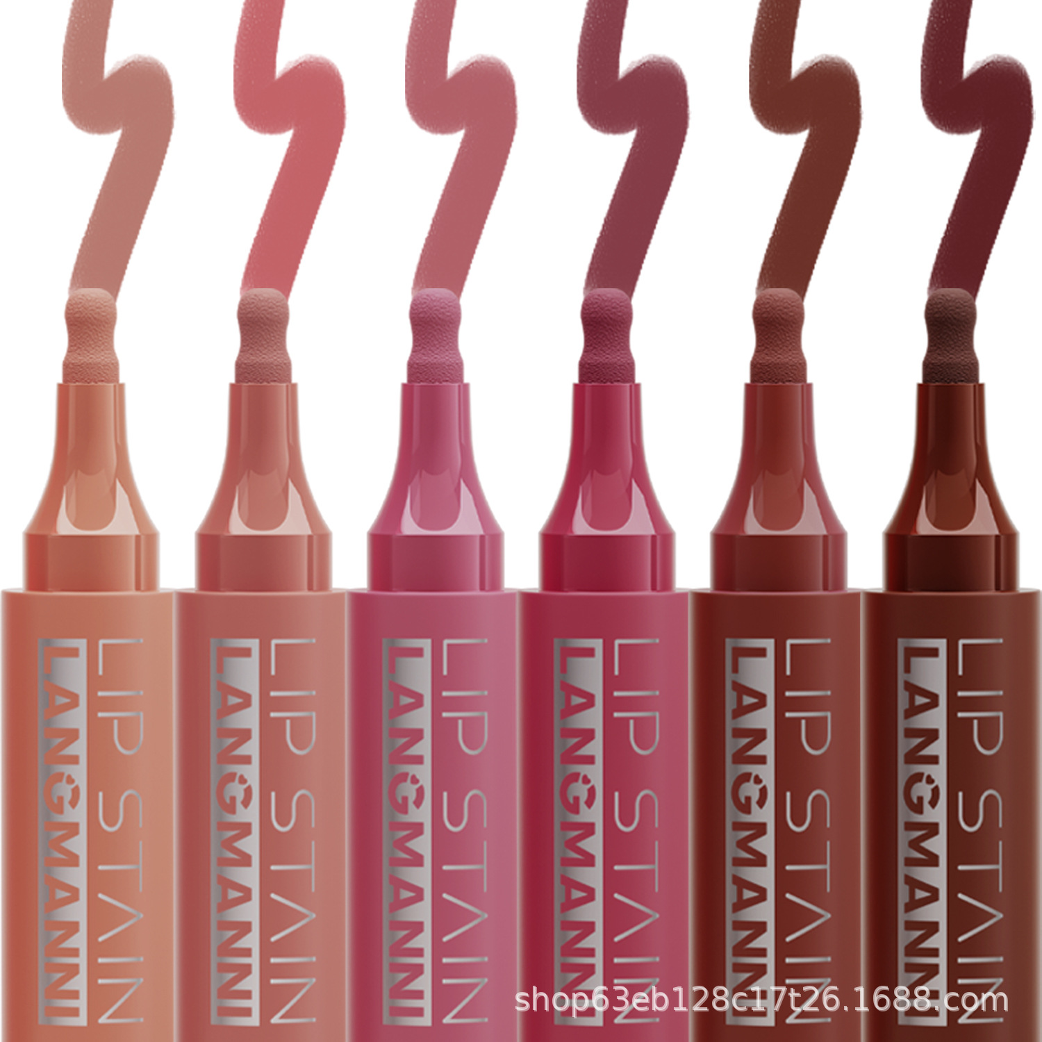 Langmanni's New Liquid Lip Liner, Lip Liner, Lip Gloss, Six Colors Available, Cross-Border Exclusive Temu Hot Style