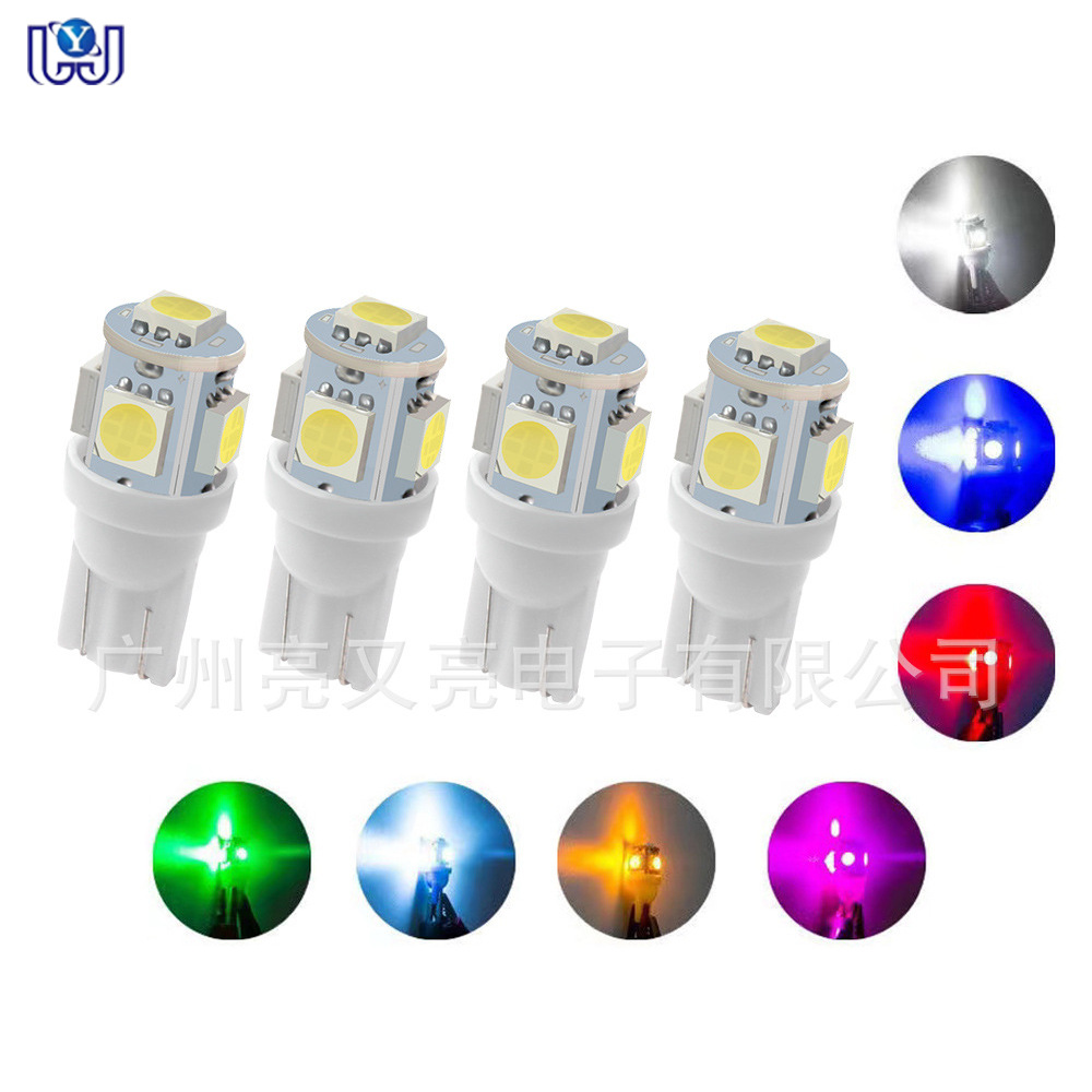 24V 6V 12V W5W T10 5050 5SMD, широкий свет, свет для чтения, свет для номерного знака, светодиодная лампочка