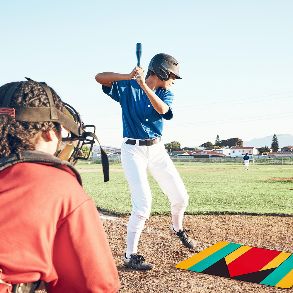 Cross-Border Softball Training Mat Baseball Extension Training Amazon Home Run Oversized Hitting Mat Custom Practice Board