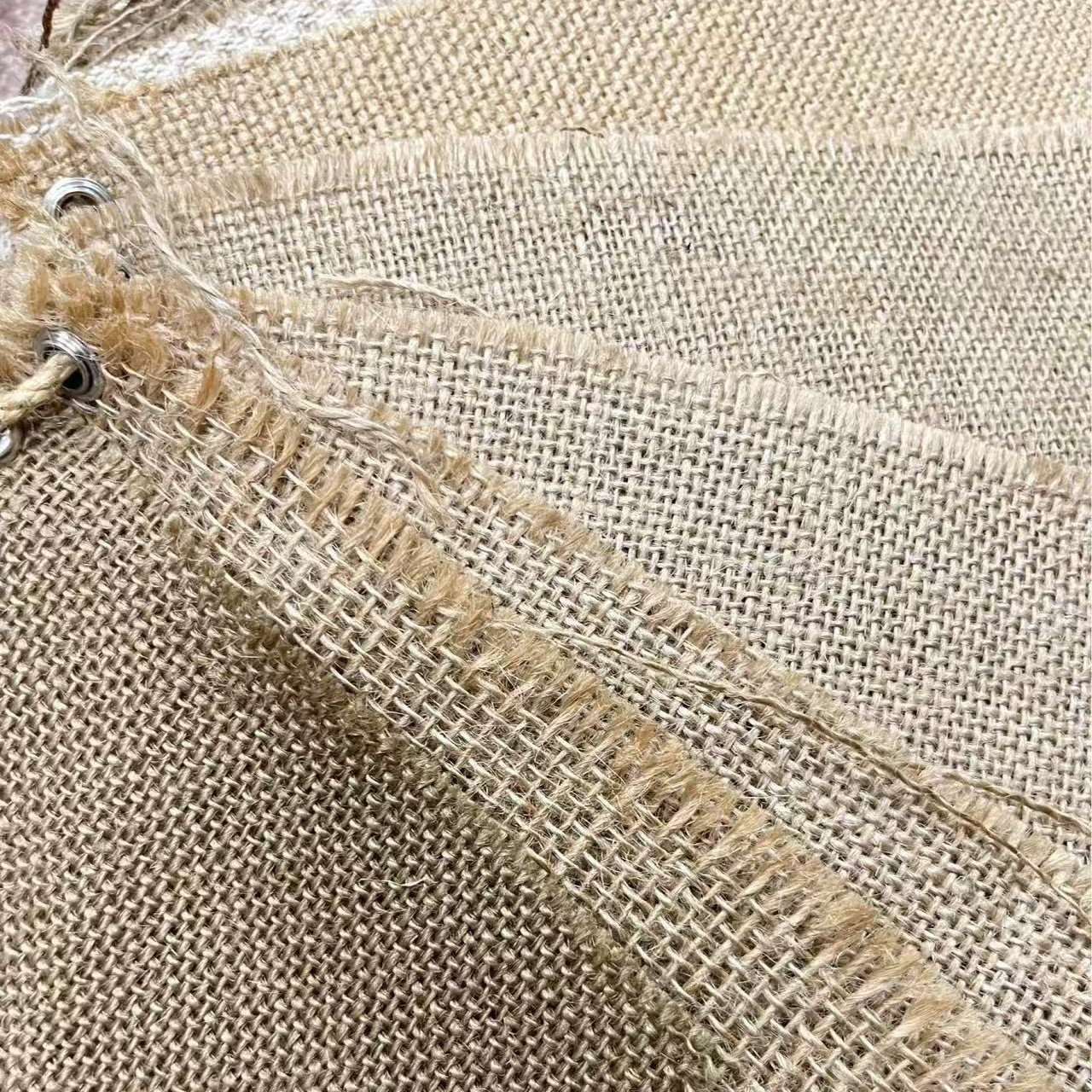 Jute in stock Fabric 40506070 Jute Handbag Material Coarse Retro Linen Fabric