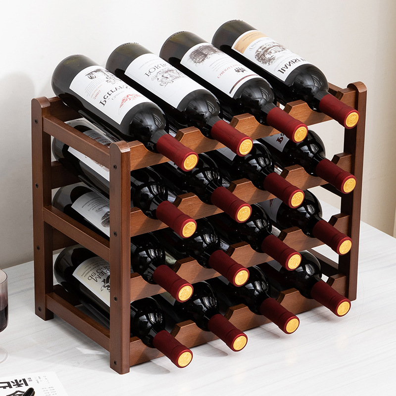 Desktop Wine Rack Living Room Wine Cabinet Ornaments Oblique Multi-Layer Household Wine Cabinet Shelf Storage Rack Simple Wine Rack