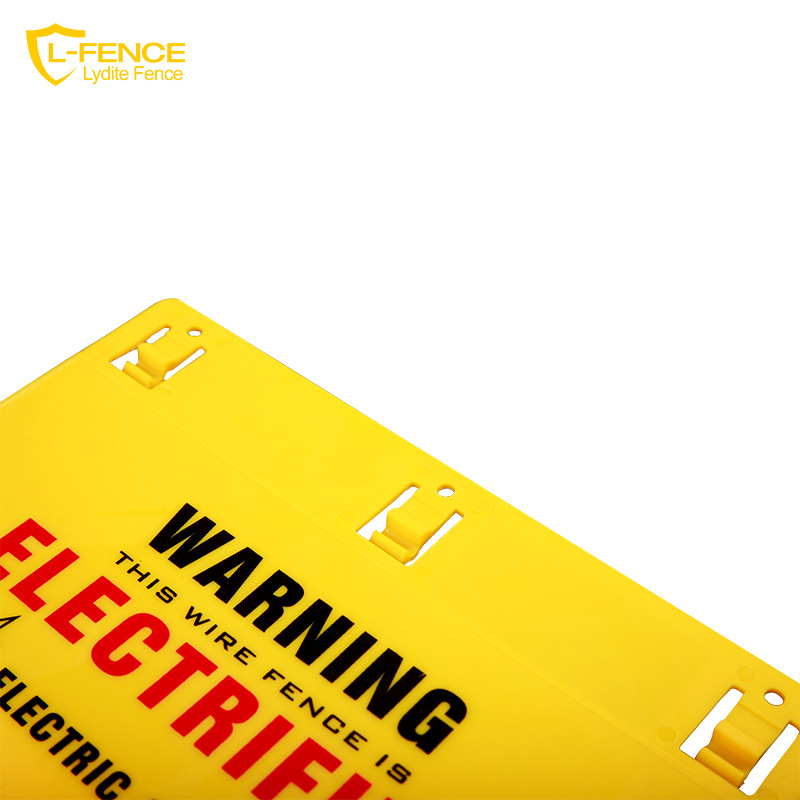 Pulse electronic fence warning sign PP double-sided design warning sign high-voltage danger sign warning sign