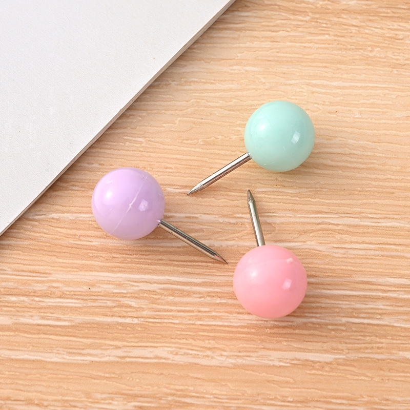 Ball Nail Macaron Color Nail Small Fresh Round Head Pin Photo Wall Poster Cork Nail Message Fixed Earth Nail