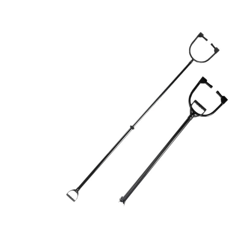 Folding U-Shaped Foot Fork Riot Control Steel Fork Stainless Steel School Riot Control Equipment Neck Fork Black Security Equipment