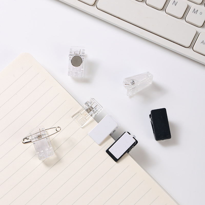 Acrylic Pp Clip Stationery Accessories Plastic Clip for Documents and Test Papers Creative DIY Planner Small Clip Storage Transparent Clip