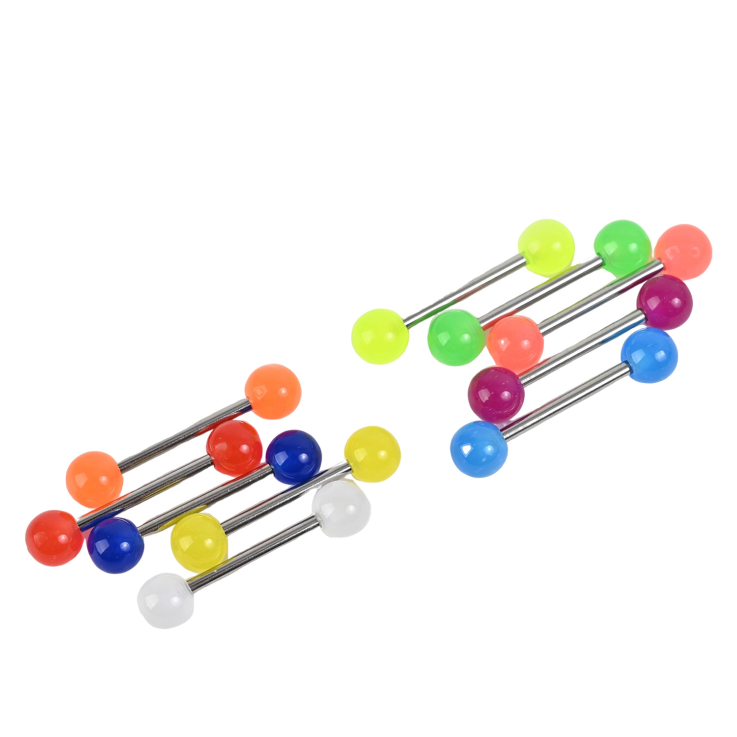 Cross-Border Acrylic Luminous Tongue Nail European and American Trendy Hip-Hop Personality Sexy Breast Nail Tongue Ring Lip Nail Piercing Jewelry