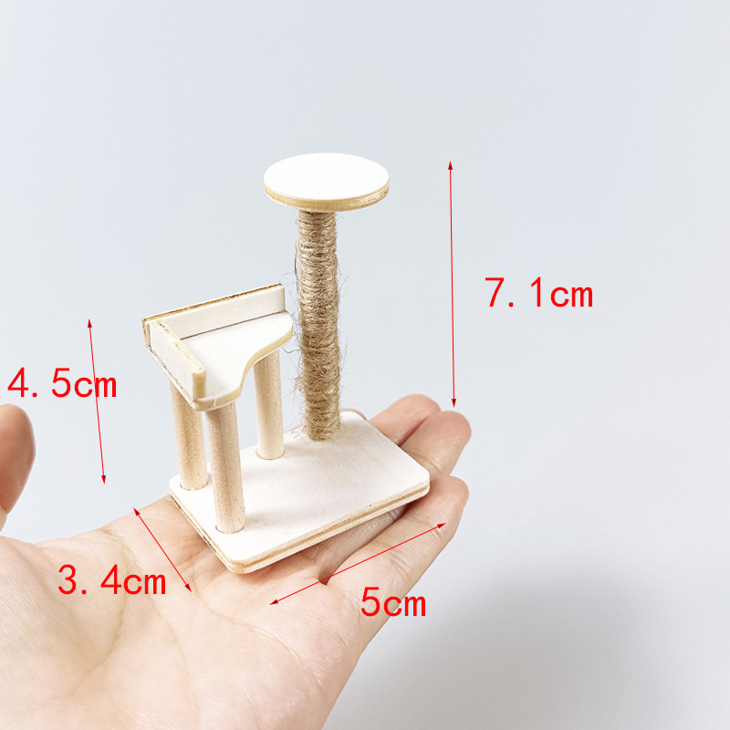 1:12 кукольный домик мини искусственный деревянный кошачий игровой комплекс миниатюрная модель сцены