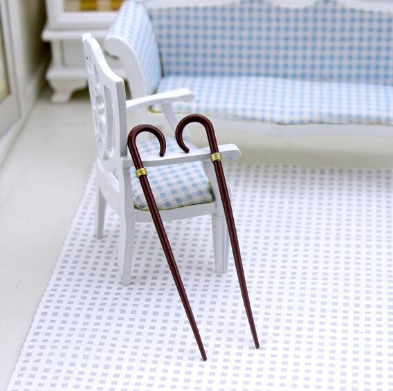 Doll House Accessories 12 Minute Mini Model Miniature Scene Food Play Ornaments Retro Walking Stick Walking Stick