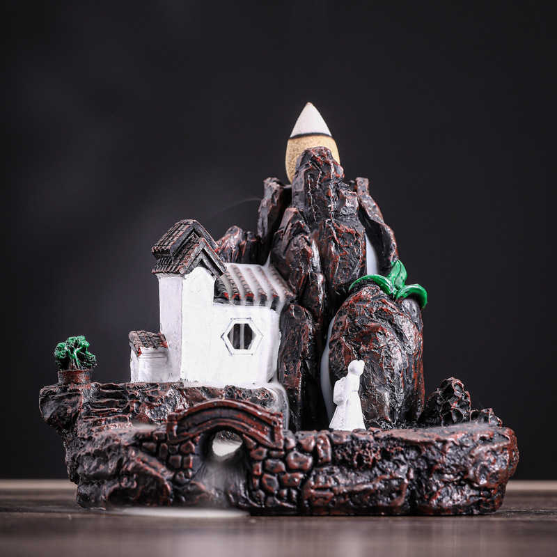 A Variety of Creative Home Backflow Incense Burners, Alpine Flowing Water, Flowing Cloud Incense Burners, Aromatherapy Burner Ornaments, Resin Incense Burners, Incense Burners