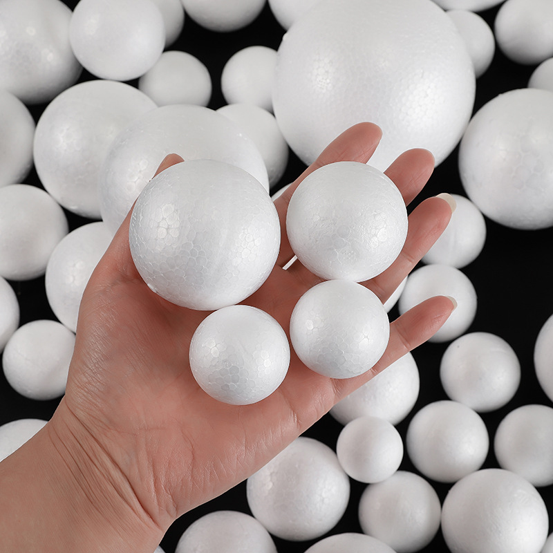 High-Density White Polystyrene Solid Foam Round Ball DIY Material Wedding Window Props Starry Sky Ball