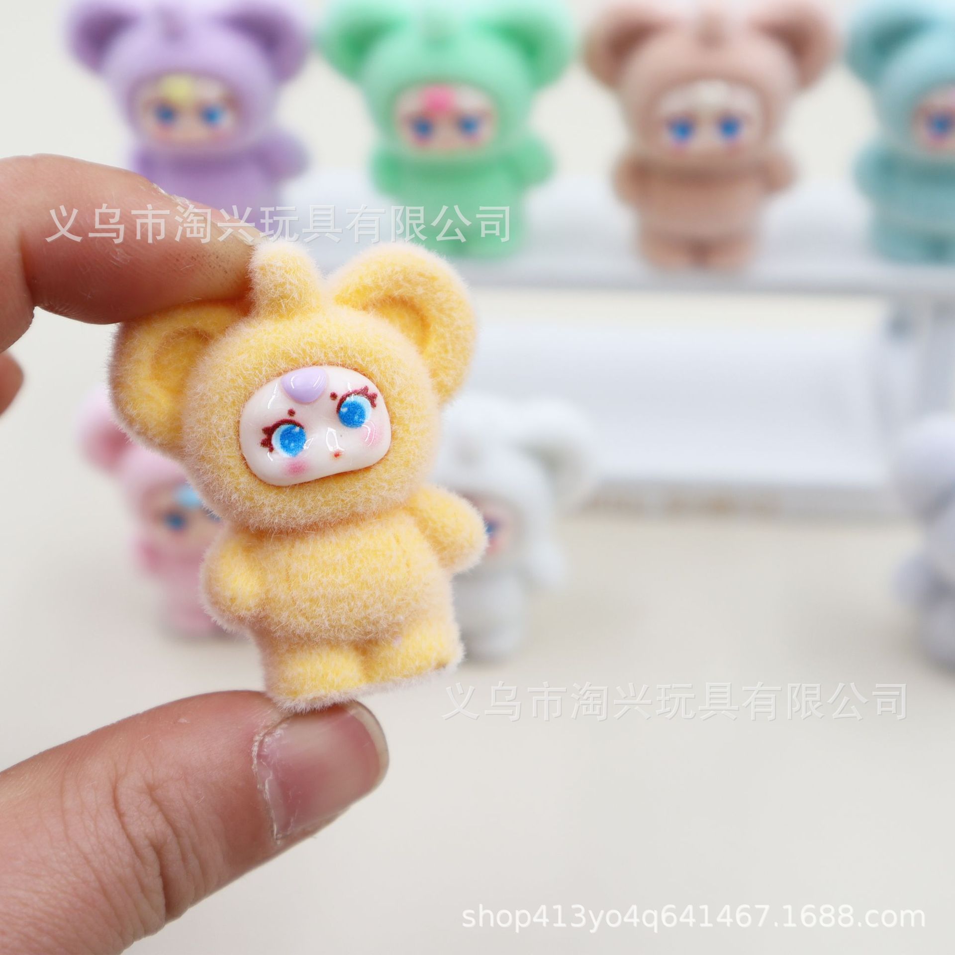 Flocking Elephant Big Cousin Blind Bag Blind Box Stereo Cute Creative Doll Handmade Desktop Car Ornaments