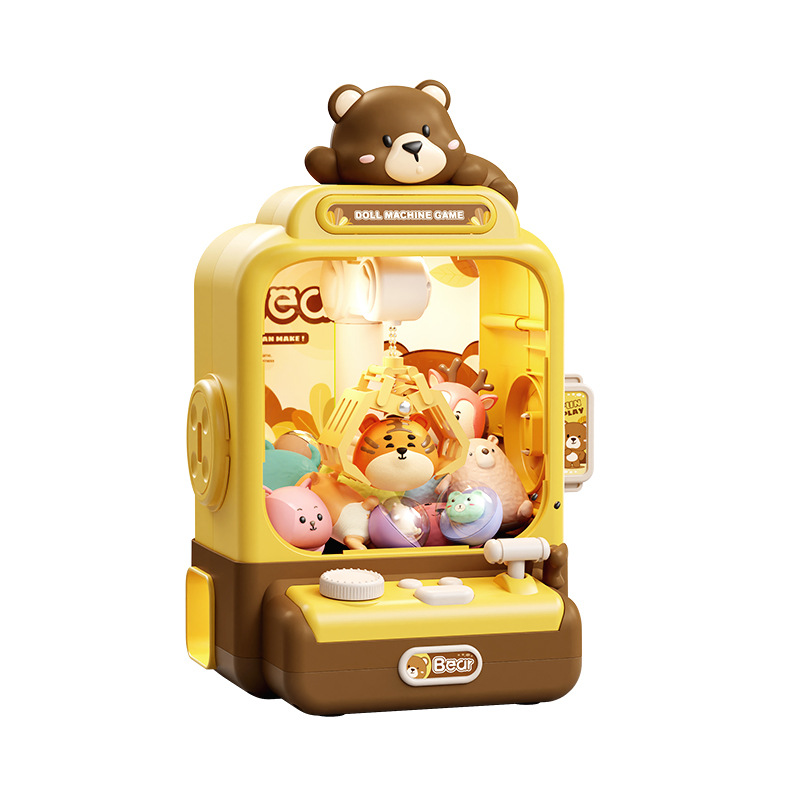 Cross-border Children's Doll Grab Machine Toy Household Clamp Doll Electric Clamp Small Doll Gashapon Machine Mini Doll Grab Machine