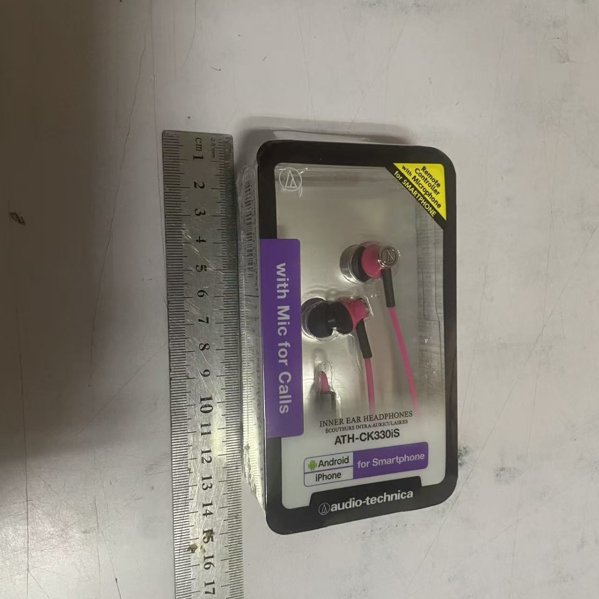 Наушники Ck330Is проводные с микрофоном стерео для спорта и игр, компьютерные, розовые