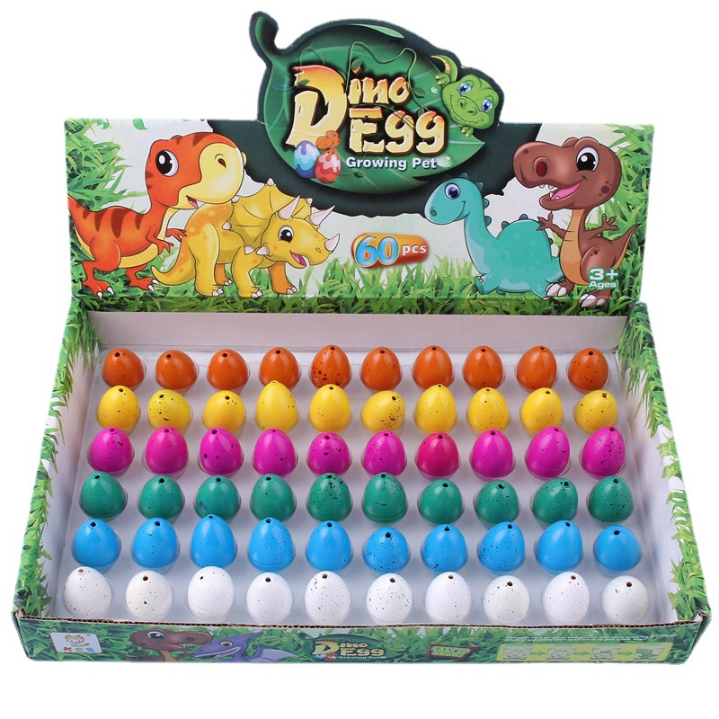 Factory wholesale cross-border creative small dinosaur egg hatching egg bubble water expansion children's educational stall toys