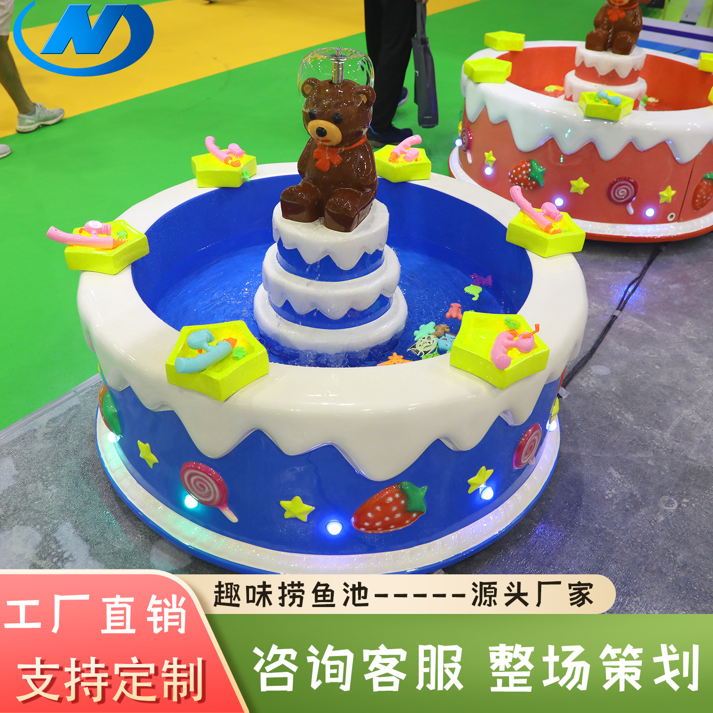 Детский развлекательный рыболовный бассейн из стекловолокна на открытом воздухе, палатка для рыбалки и кормления рыб