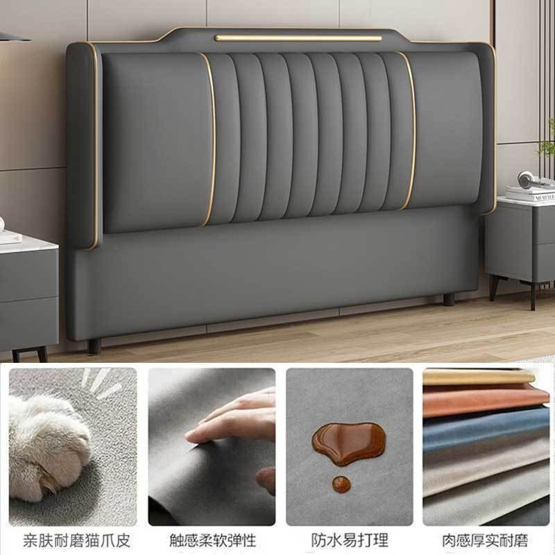 Bedside Soft Bag Backrest 2024 New Floor-Standing Headboard Single Purchase Accessible Luxury Solid Wood Universal Luxury Simple