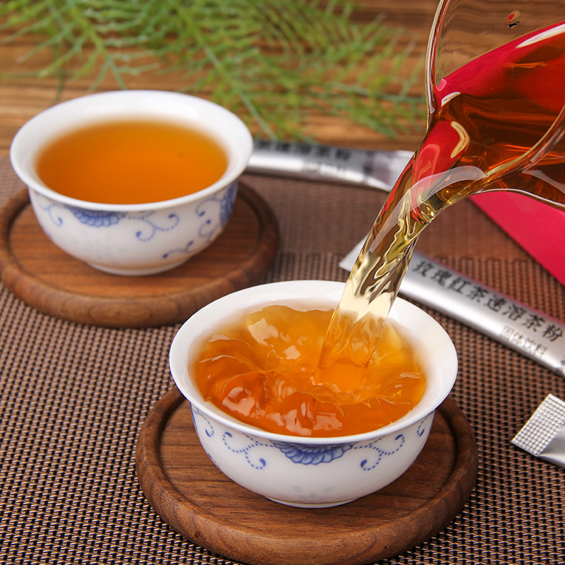 Yunnan Black Tea Rose Instant Tea Portable Rose Black Tea Powder Bag Extract Instant Drink Wholesale