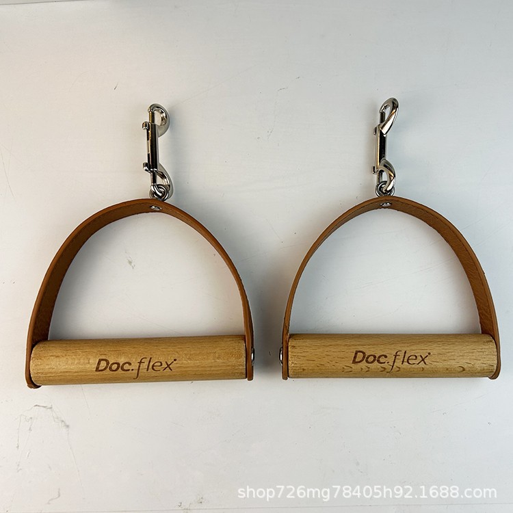 Classical Pilates Leather Handle Pilates Instrument Handle LEATHER & WOOD HANDLES (PA