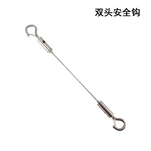 Manufacturer 304 Steel Wire Rope Stainless Steel Safety Rope Lighting Safety Rope Anti-Fall Cable Pressed Aluminum Sleeve Hook Sling