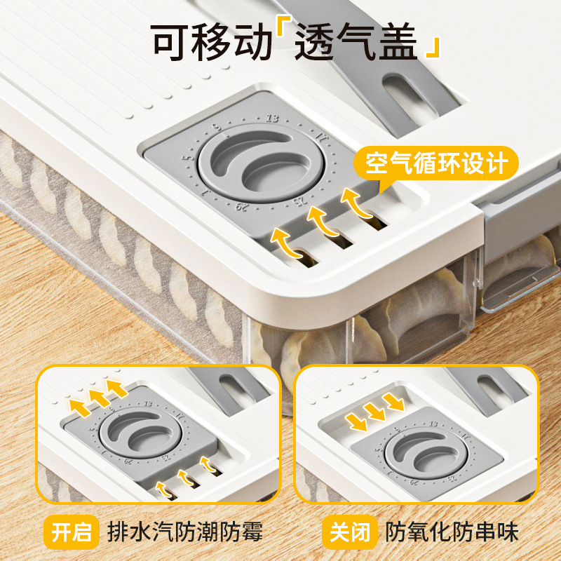 Special Frozen Dumpling Box for Dumplings, Multi-Layer Refrigerator Storage Box, Household Dumpling Tray, Quick-Frozen Fresh-Keeping Box, Frozen Box