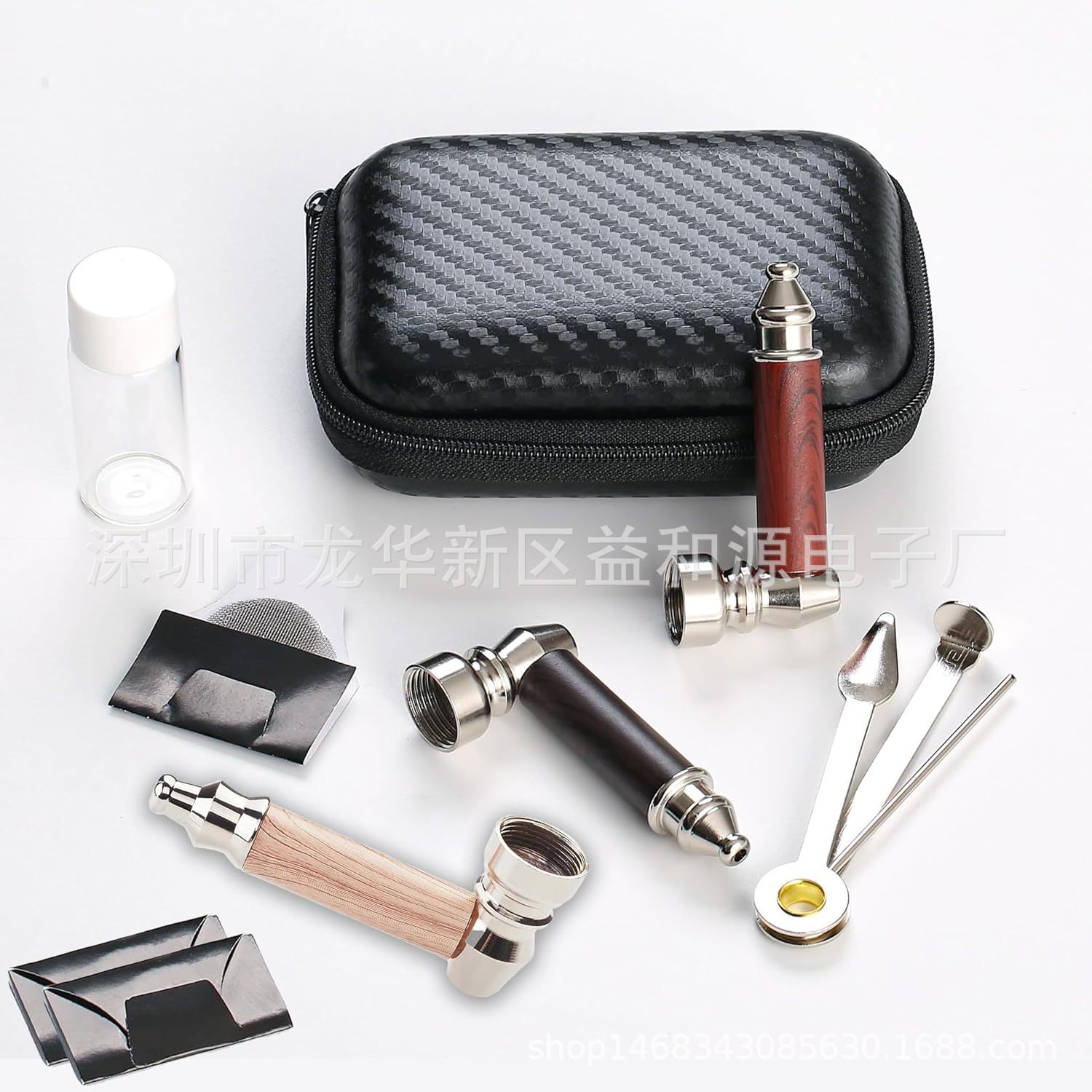 Nine-Piece Zinc Alloy Detachable Combination Set Pipe with Wood Grain Appearance, Separate Pipe, Hot-Selling for Export