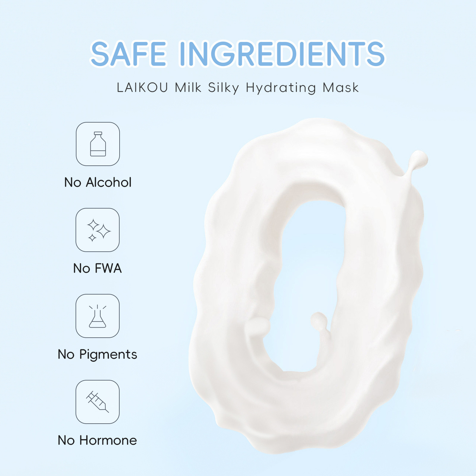 Cross-Border New Product Laikou Milk Mask Patch 25g Hydrating and Moisturizing Facial Care Patch Mask Export Mask