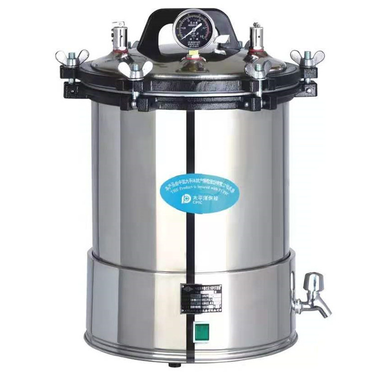 Foreign Trade Specializes in Large-Capacity Sterilizer Portable High-Pressure Vertical Pressure Steam Fully Automatic Disinfection and Sterilization Pot