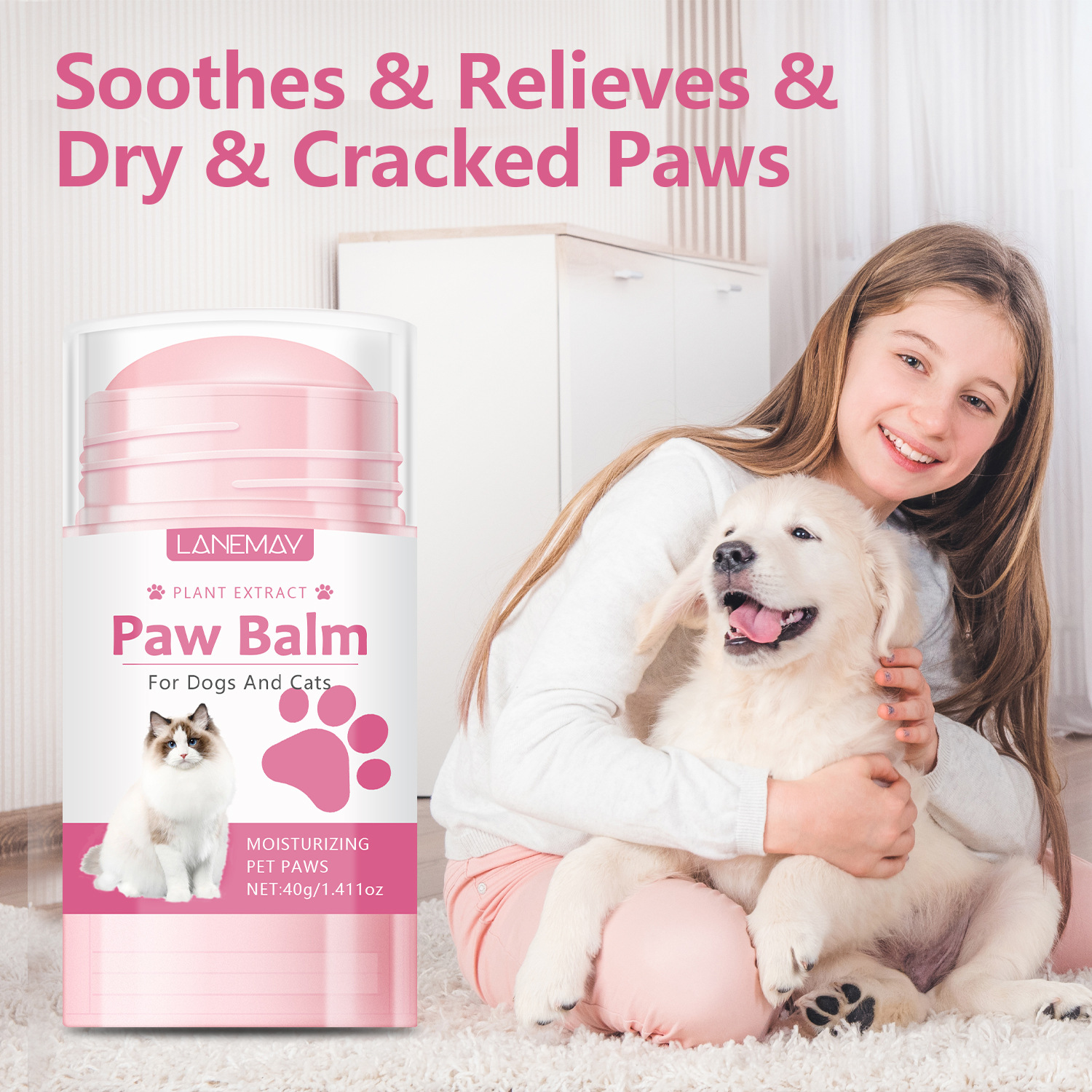 Cross-border Pet Foot Care Stick Dog Cat Paw Anti-chapped Moisturizing Cream Pet Care