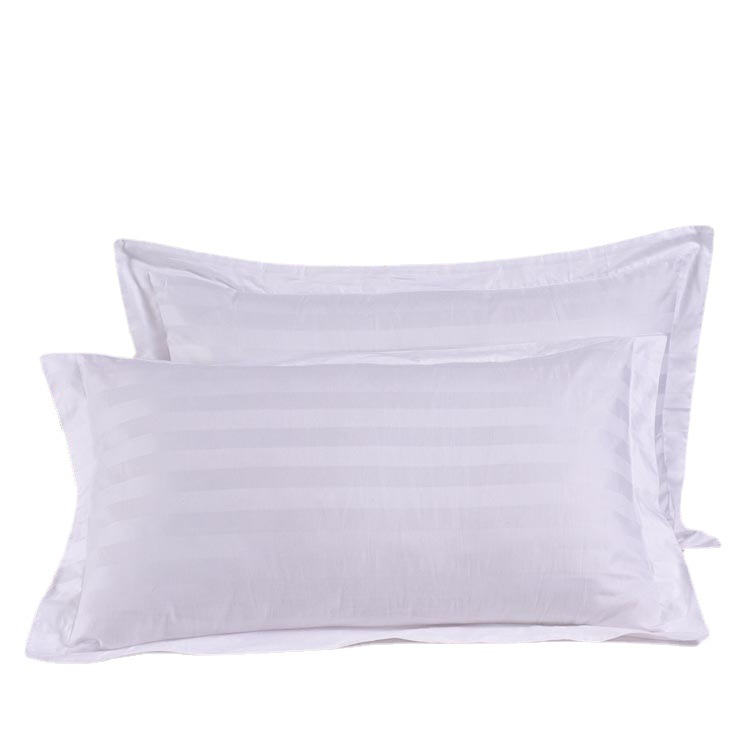Hotel Bedding Pillowcase Wholesale Cotton 3cm Forging Pillowcase Cotton Pure White Pillow Cover