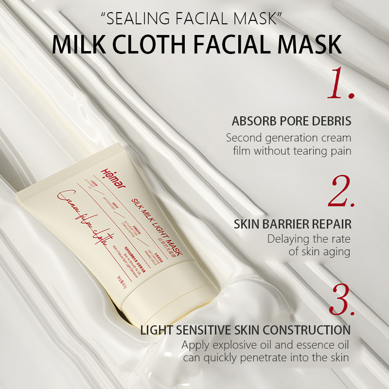 Odm Customized 4D Transparent Yogurt Skin Mask to Brighten, Hydrate, Moisturize and Fade Acne Mark Barrier Repair Mask