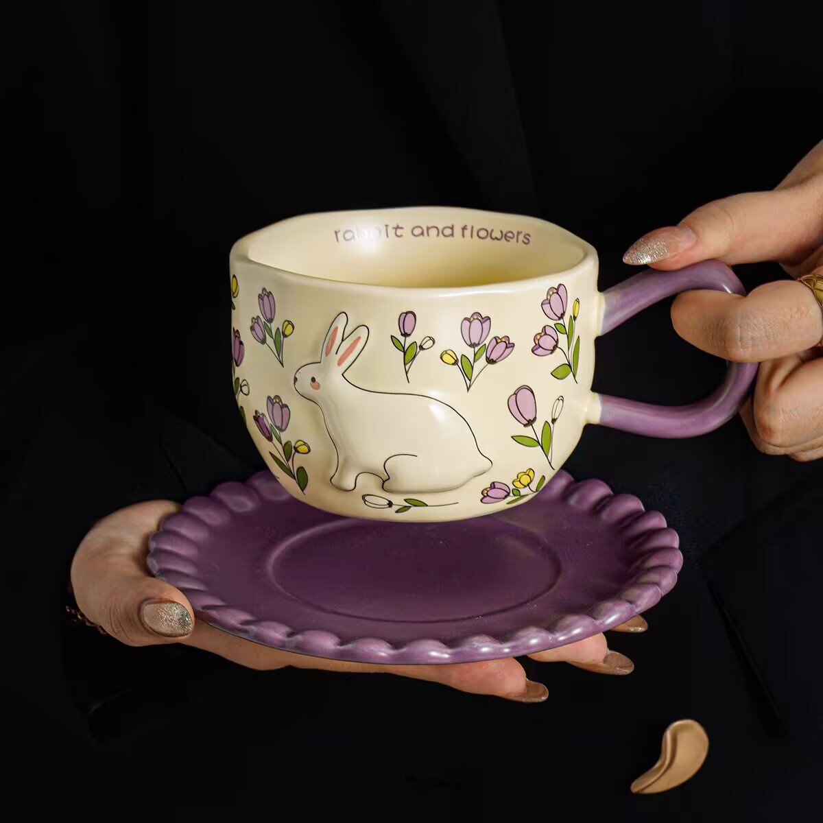 Birthday Gifts for Girls, High-End Exquisite Coffee Cup and Saucer Set, Orange and Yellow Gifts for Bridesmaids, Opening Events