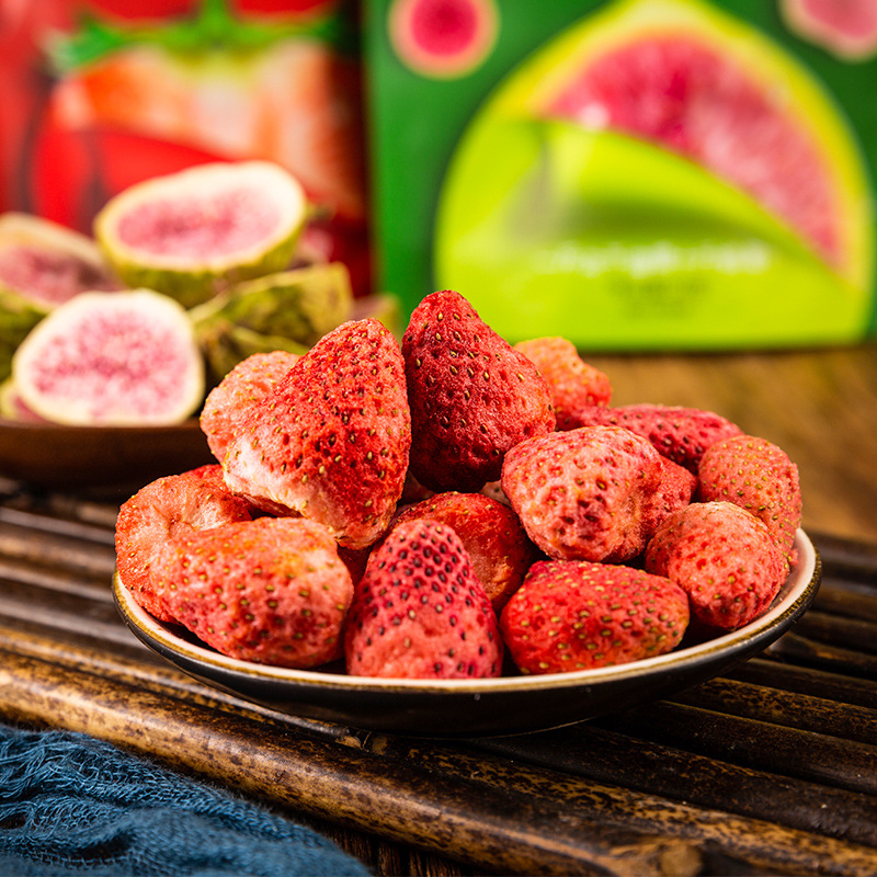 Выпечка Ying, замороженная клубника, сушеные, обезвоженные, сушеные фрукты и овощи, снежинки, хрустящие нуга, сырье 50 пакетов/коробка