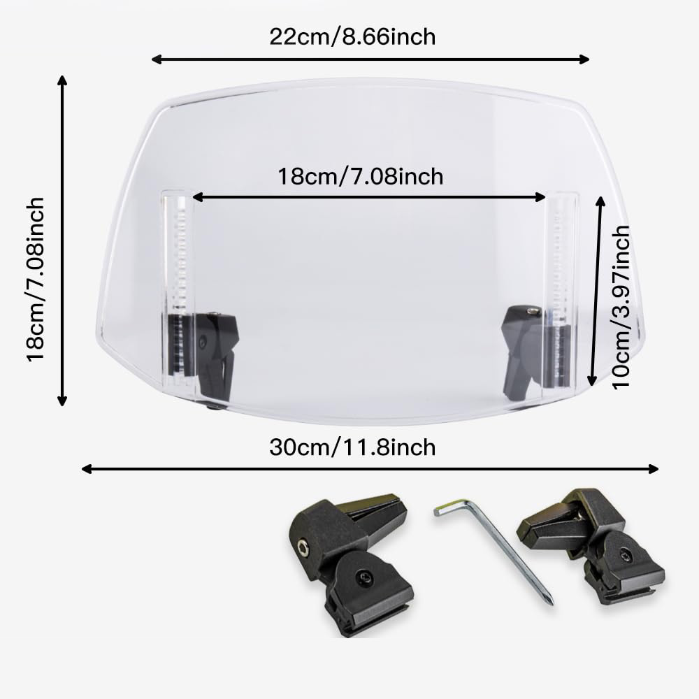Motorcycle Universal Modified and Heightened Small Windshield Suitable for Honda Haojue Suzuki Yamaha Harley Windshield