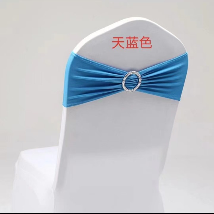 Hotel Banquet Decoration Free Wedding Exhibition Outdoor Decoration Strap Strap Strap Elastic Free Bow Chair Back Flower