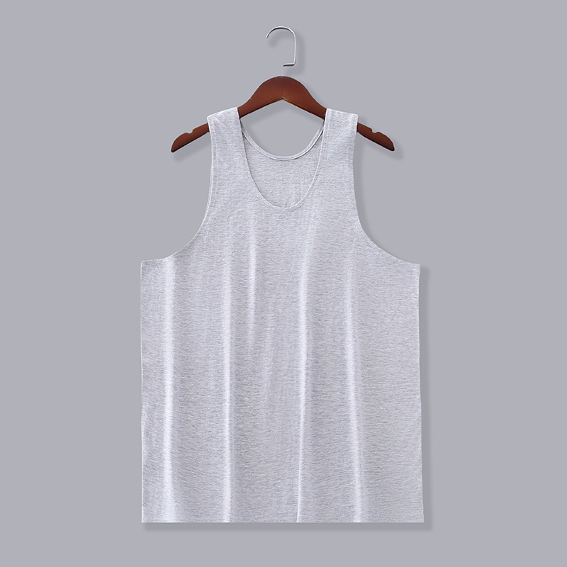 Men's Cotton Tank Top for Middle-Aged and Elderly, Thin Sports Loose-Fitting Undershirt, Sweat-Absorbent, Breathable Base Layer