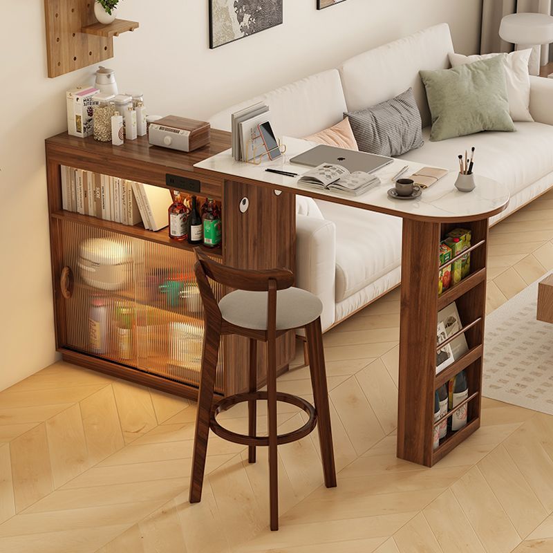 Glass Bar Table Home Integrated Sideboard Living Room Island Dining Table Small Apartment Retractable Partition Storage Internet Celebrity