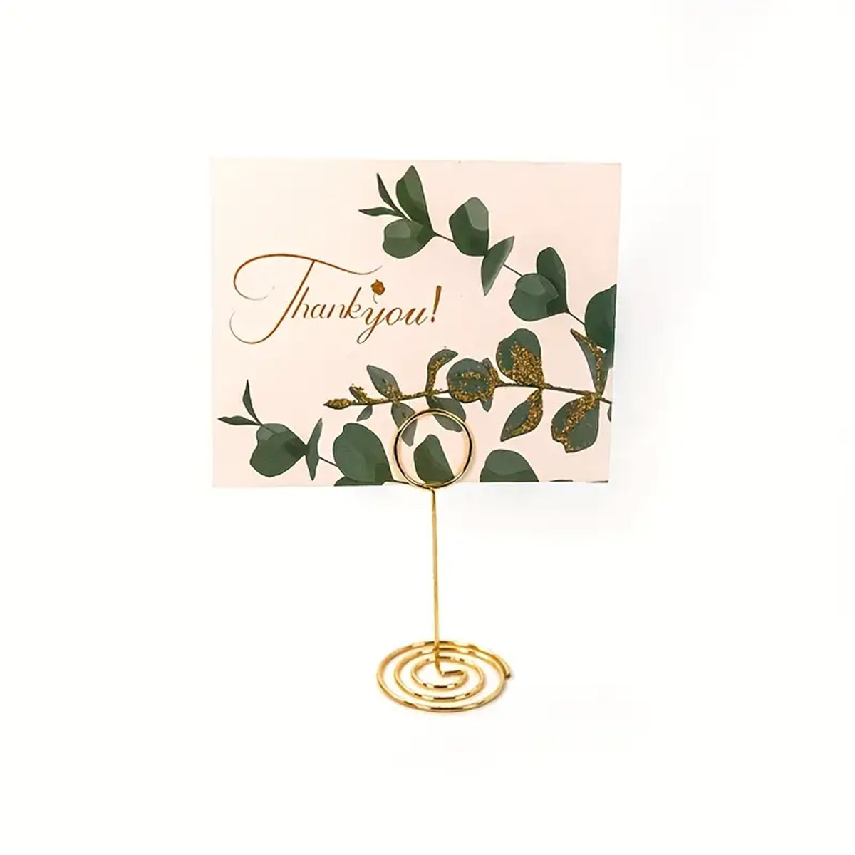 Cross-Border Hot Selling Peacock Round Business Card Holder Electroplated Message Holder Office Note Holder Wedding Seat Holder