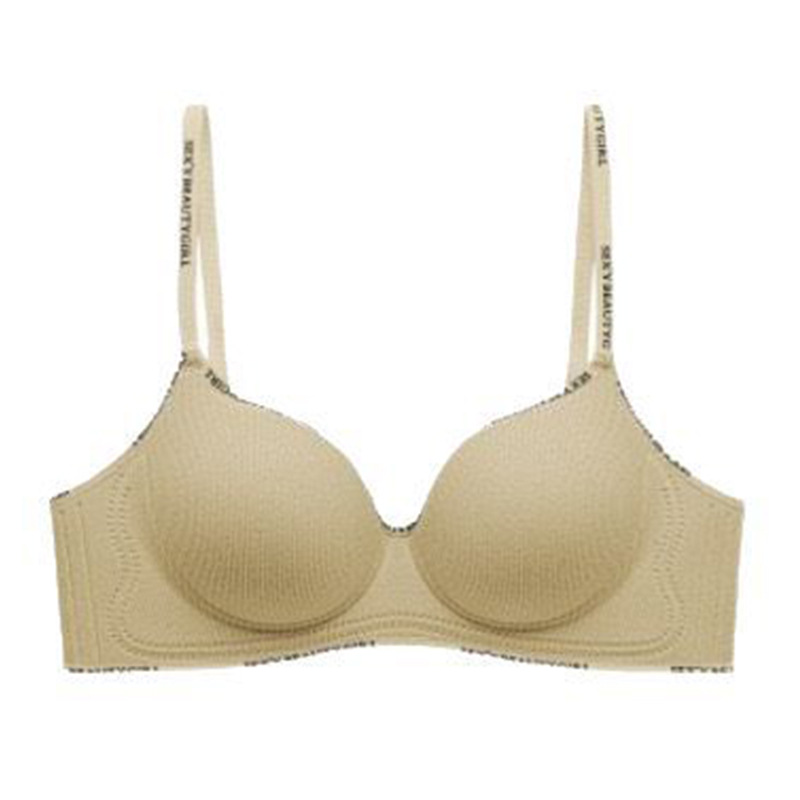 Summer Medium-Thick Wireless Push-Up Bra for Small Busts, Enhancing Appearance, Seamless Straps, Sports Anti-Slip Cup Underwear, Pure Desire Style