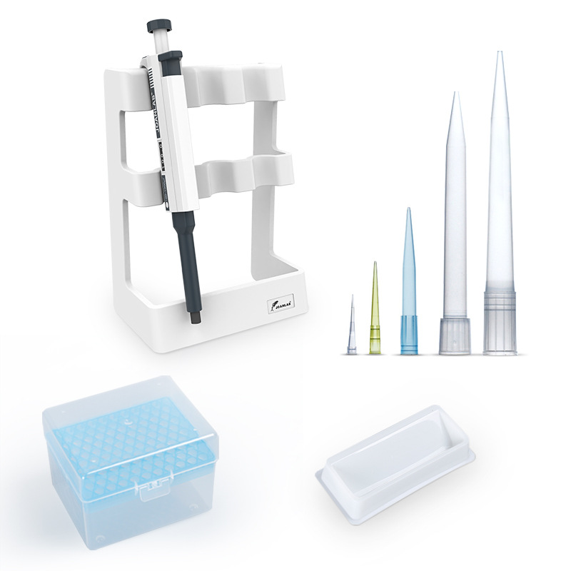JOANLAB round rotary pipette holder 10ul tip 5ml tip 10 pipette gun holder 1 tip box