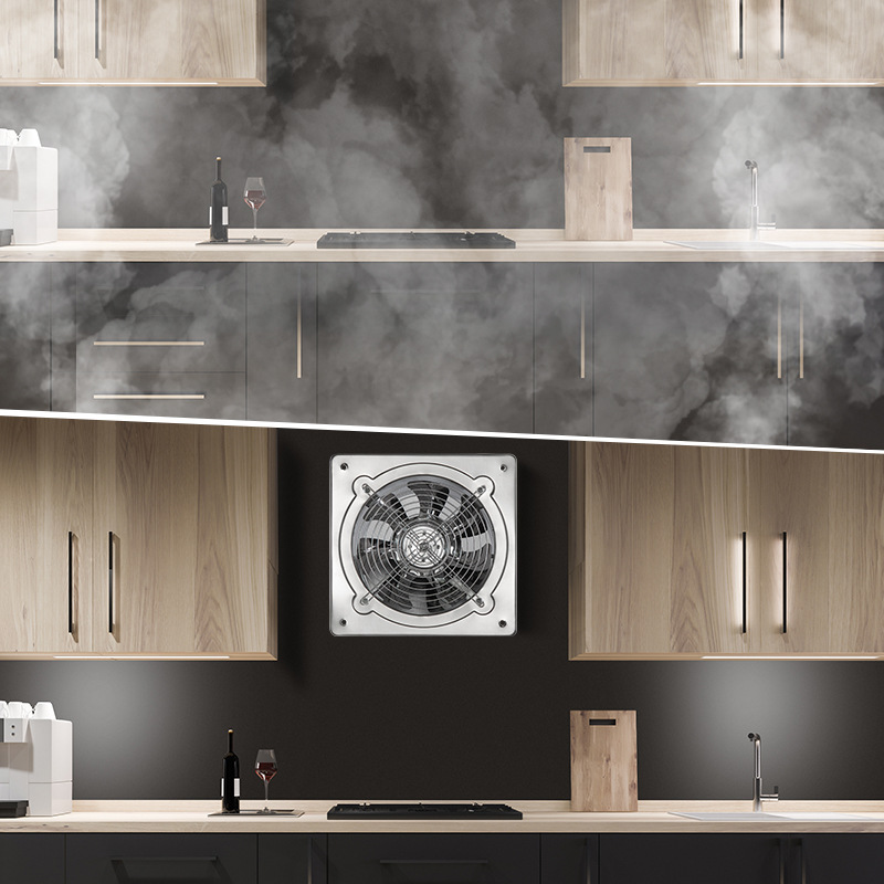 Fangyuan Stainless Steel Exhaust Fan Kitchen Fume Fan Ventilation Fan Bathroom Powerful Exhaust Fan Industrial Exhaust Fan