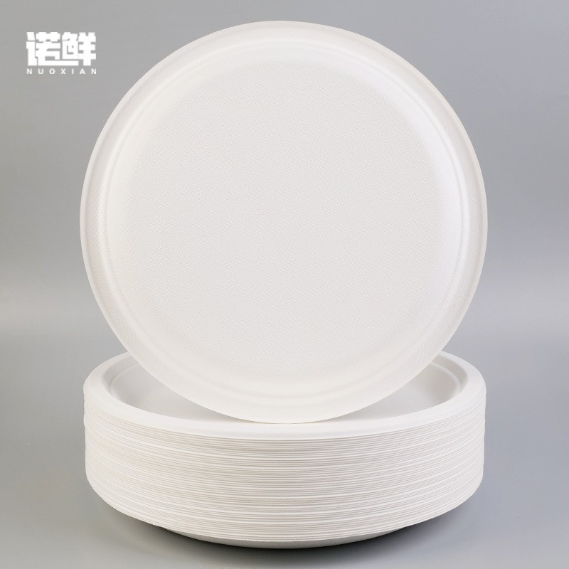 Disposable Dinner Plate Plate Commercial Picnic Paper Plate Environmentally Friendly Degradable Dish Barbecue Square Oval