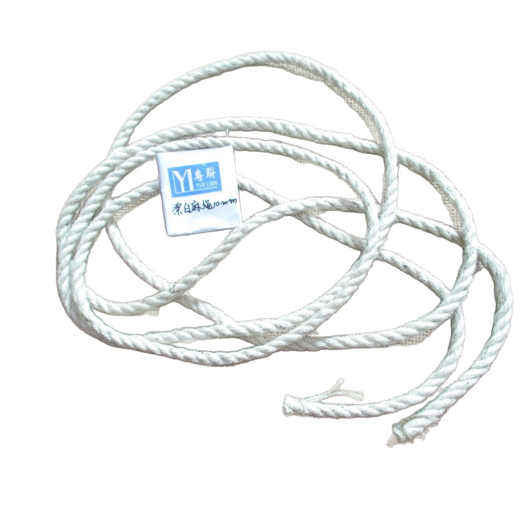10mm Bleached Hemp Rope Twine DIY Garden Bundling Environmentally Friendly High-Quality Hemp Rope Self-Produced and Sold