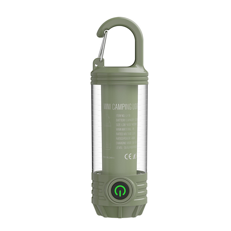 Camping Light Cross-border Camping Light Portable type-c Charging Portable Light Atmosphere Long Life Waterproof Outdoor Flashlight