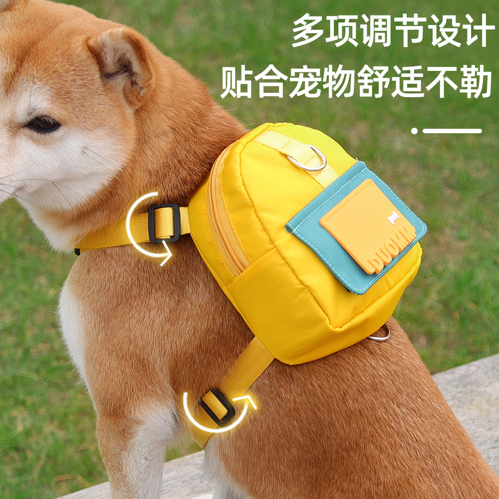 New Pet Backpack Cartoon Dog Backpack Outdoor Travel Dog Small Backpack Pet Supplies Wholesale