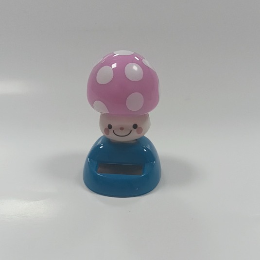Factory Direct Supply Export Hot Selling Solar Car Ornaments, Creative Big Mushroom Head Kidsren's Swing Toys